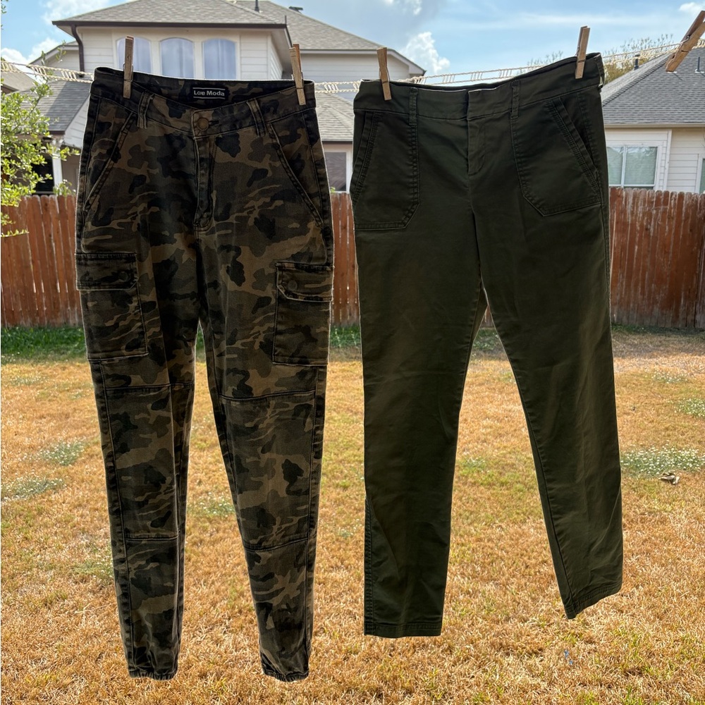 Jeans camo and cargo (2 included) size 2